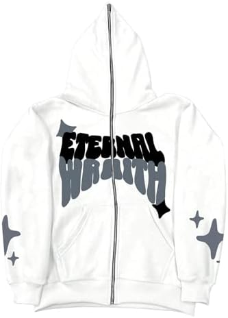 Amazon.com: SOLY HUX Men's Graphic Zip Up Hoodies Sweatshirt